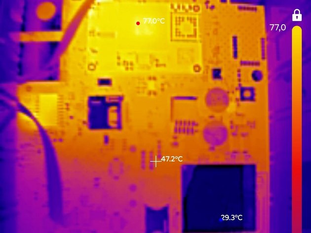 Wärmebild elektronische Baugruppe